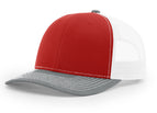 Red/White/Heather Grey